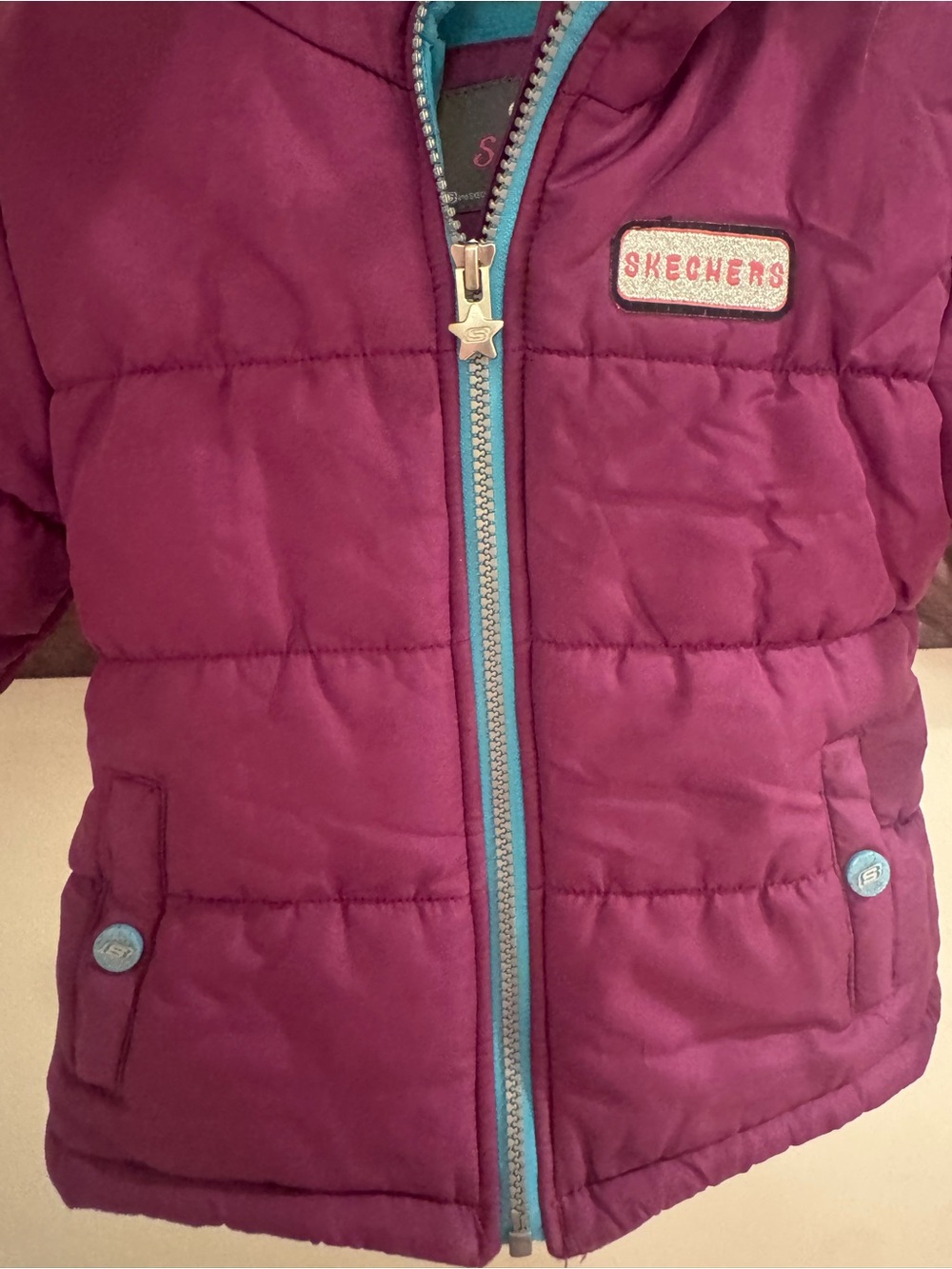 Skechers Girls' Plum Quilted Puffer Jacket